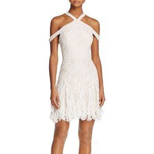 BCBG Leighann Cold-Shoulder Lace Dress Size 4
